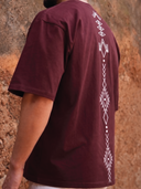 YAN OVERSIZED T-SHIRT - POMEGRANATE BURGUNDY