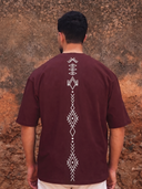 YAN OVERSIZED T-SHIRT - POMEGRANATE BURGUNDY