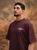 YAN OVERSIZED T-SHIRT - POMEGRANATE BURGUNDY