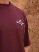 YAN OVERSIZED T-SHIRT - POMEGRANATE BURGUNDY
